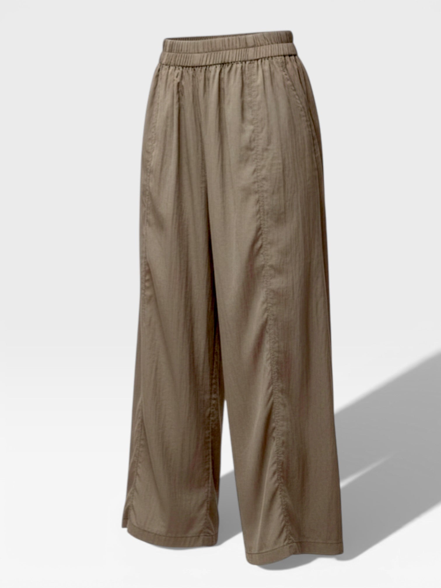 Semi Wide Daily Pants - Khaki Brown
