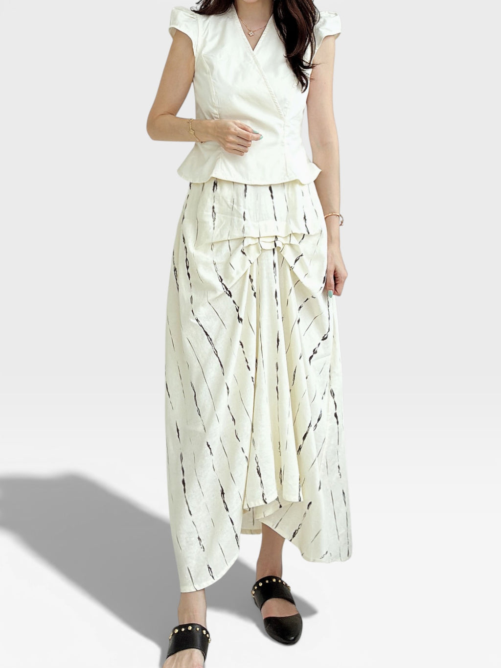Linen Skirt - Off White
