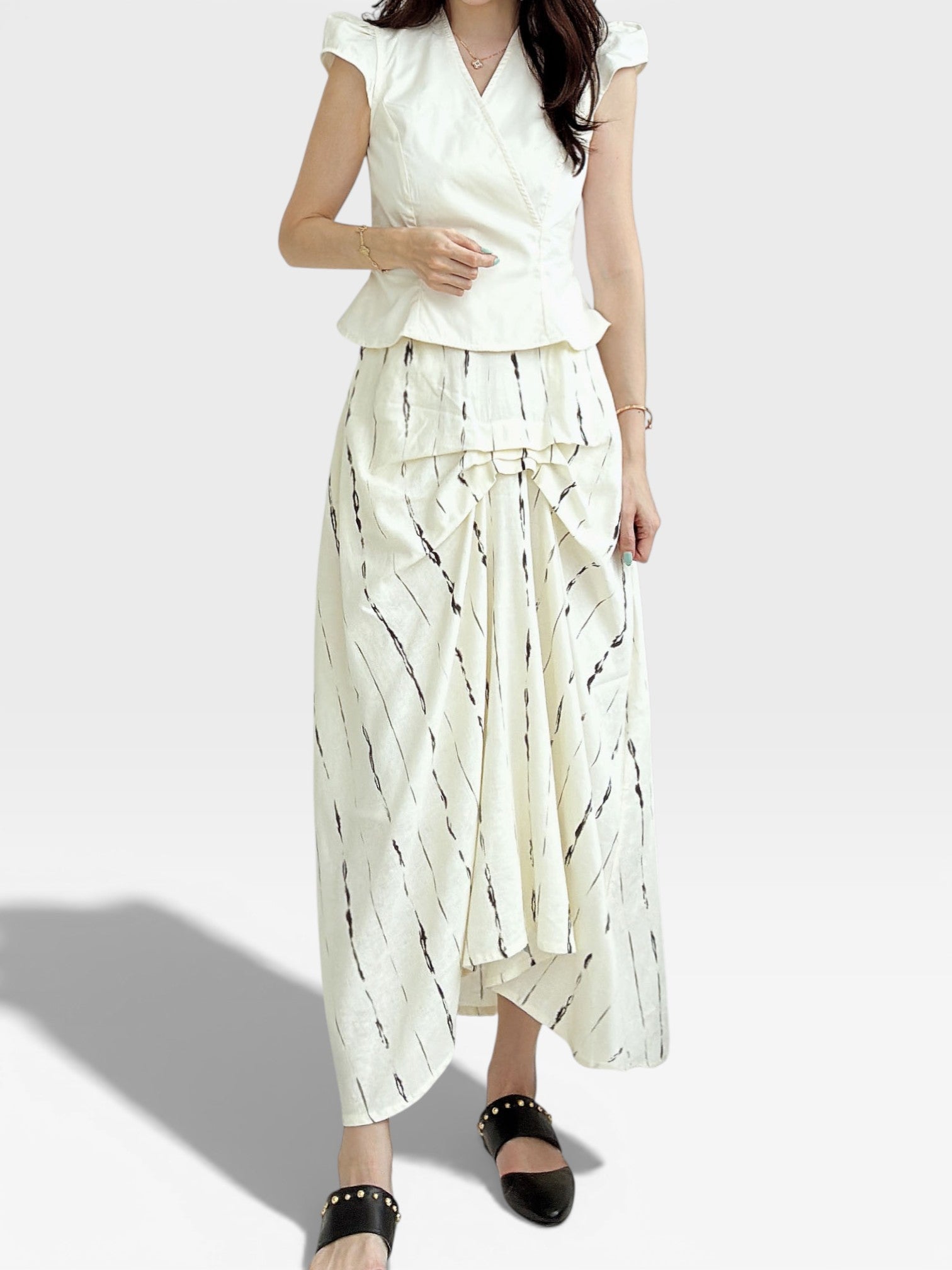 Linen Skirt - Off White