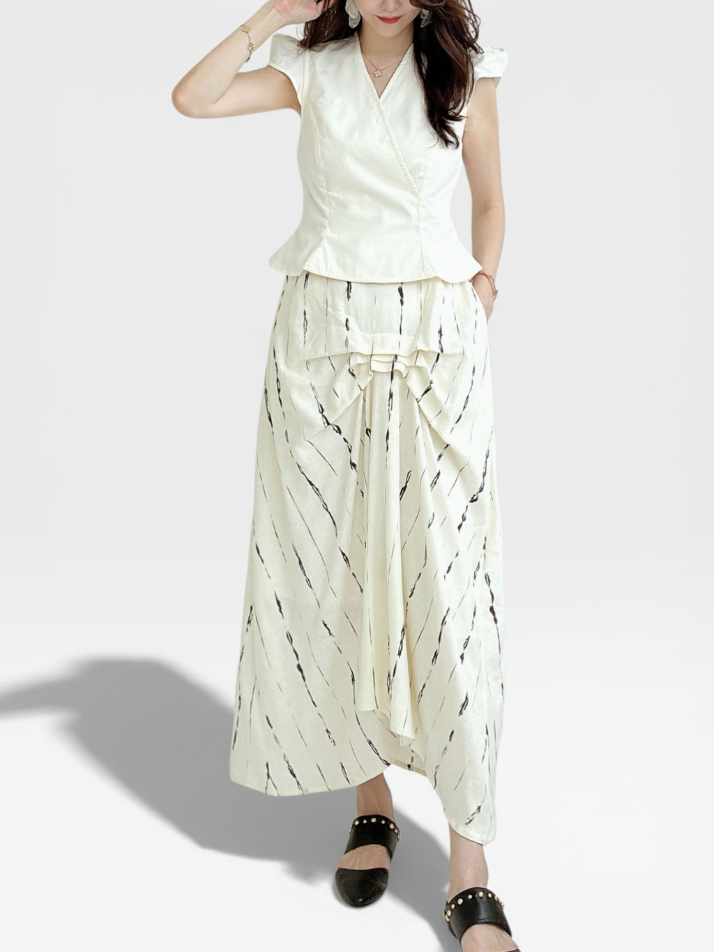 Linen Skirt - Off White