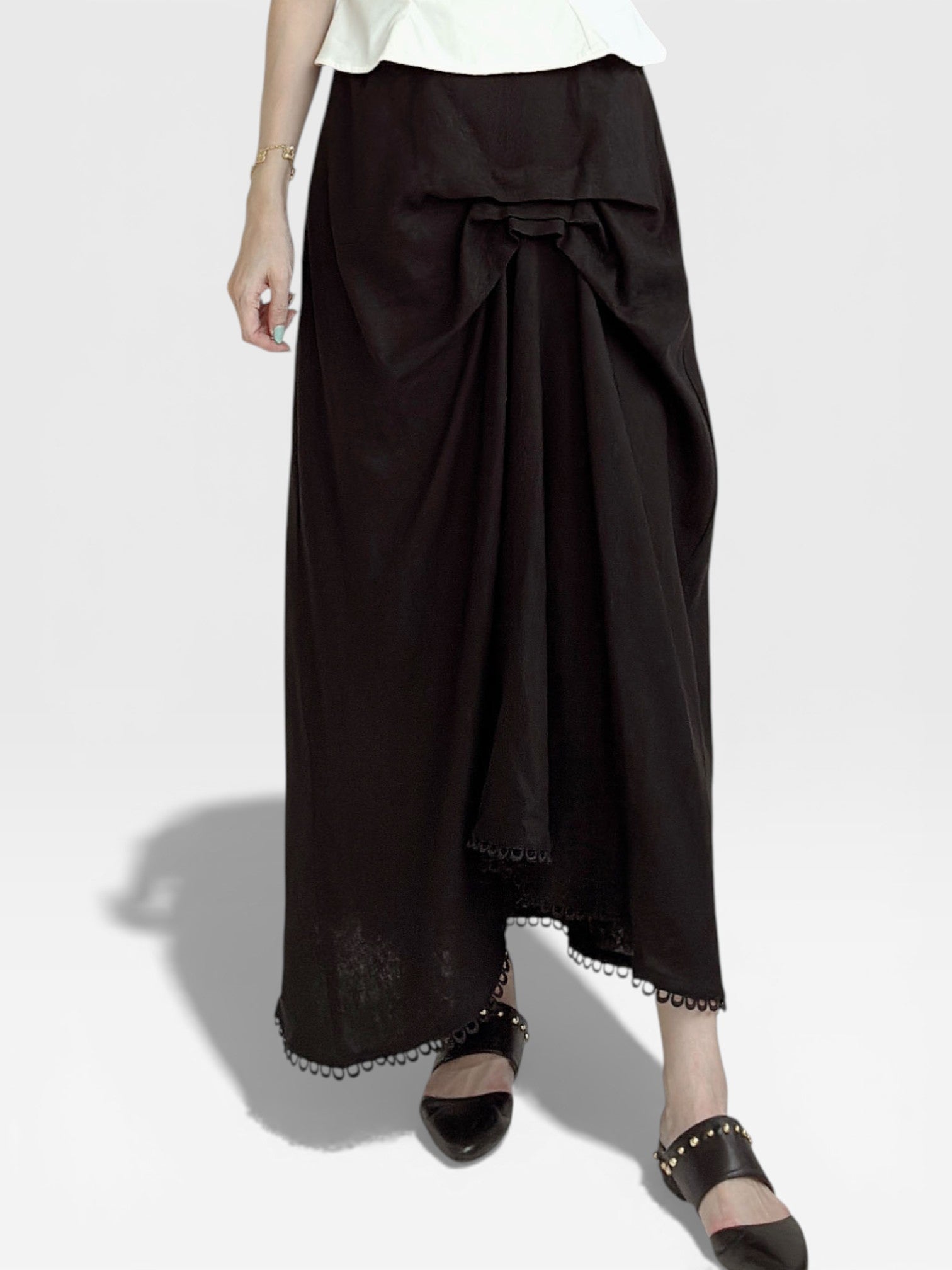Linen Skirt - Black
