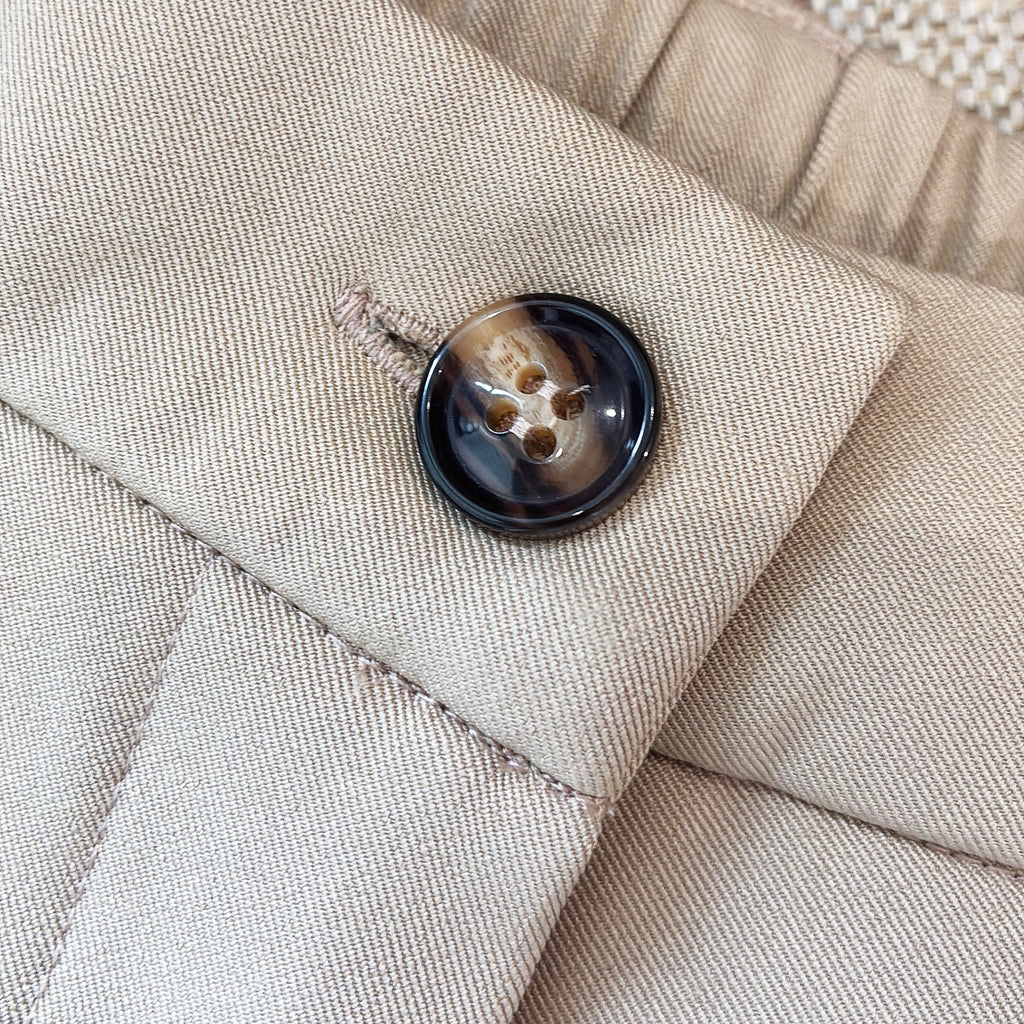 Rie Signature Semi Baggy Pants - Beige